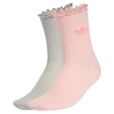 чорапи,дамски,чорапи,adidas,originals,ruffle,crew,socks,2,units,grey,pink,(sandy,pink,grey,two)