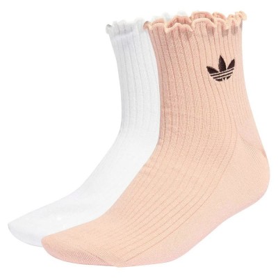 чорапи,мъжки,чорапи,дамски,чорапи,adidas,originals,ruffle,quarter,socks,white,pink,(blush,pink,white)