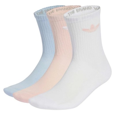 чорапи,мъжки,чорапи,дамски,чорапи,adidas,originals,trefoil,cushion,crew,socks,3,units,multicolor,(white,crystal,sky,sandy,pink)
