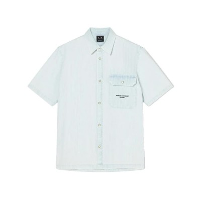 риза,с,къс,ръкав,дамски,ризи,мъжки,ризи,armani,exchange,xm002266,af22638,short,sleeve,shirt,blue,(blue,white,stripes)