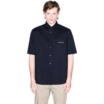 риза,с,къс,ръкав,дамски,ризи,мъжки,ризи,armani,exchange,xm002317,af24533,short,sleeve,shirt,blue,(deep,navy)