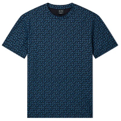 тениска,мъжки,тениски,дамски,тениски,armani,exchange,xm002778,af10356,t,shirt,blue,(block,logo,allover,print,deep,navy)
