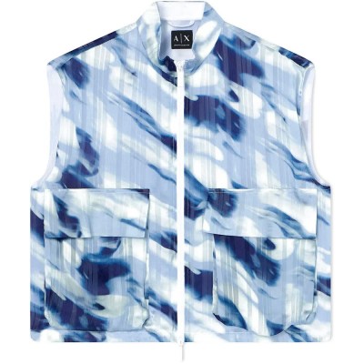 елек,дамски,жилетки,armani,exchange,xw001751,af21550,vest,blue,(aqua,print)