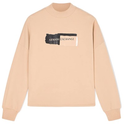 блуза,дамски,блузи,armani,exchange,xw001799,af24312,sweatshirt,beige,(desert,breeze)