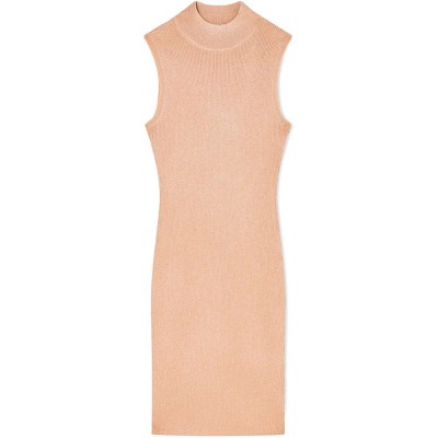 рокля,дамски,поли,и,рокли,armani,exchange,xw001875,af11957,sleeveless,dress,beige,(metallic,bloom)