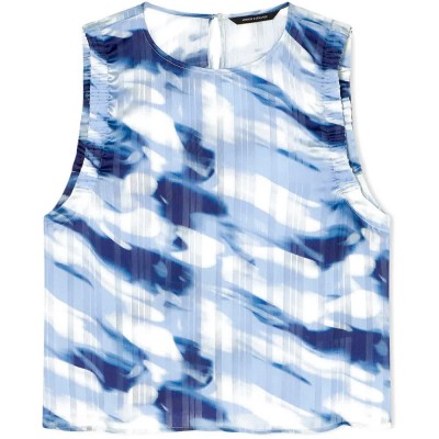 дамски,блузи,armani,exchange,xw002027,af21550,sleeveless,blouse,blue,(aqua,print)