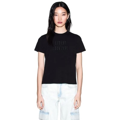 тениска,мъжки,тениски,дамски,тениски,armani,exchange,xw002334,af10358,short,sleeve,t,shirt,black,(black)