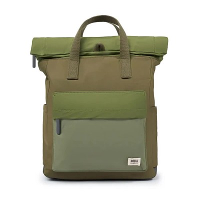 раница,раници,roka,london,canfield,b,recycled,nylon,backpack,green,(military,tonal)