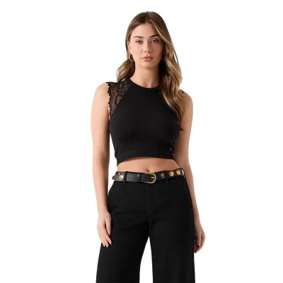 тениска,мъжки,тениски,дамски,тениски,guess,mille,sleeveless,t,shirt,black,(jet,black,a996)