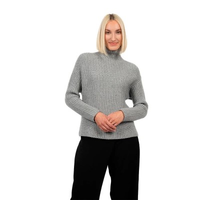 блуза,дамски,пуловери,дамски,плетени,дрехи,suri,frey,knitted,sfy,freyday,high,neck,sweater,grey,(hellgrau)