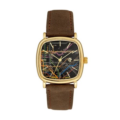часовник,часовници,chpo,brand,lara,new,york,bezel,watch,brown,(gold)