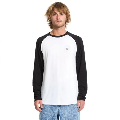 тениска,мъжки,тениски,дамски,тениски,volcom,pen,long,sleeve,t,shirt,white,(black)