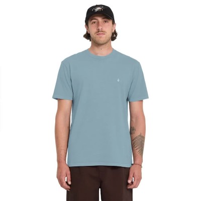 тениска,мъжки,тениски,дамски,тениски,volcom,solid,stone,short,sleeve,t,shirt,blue,(tradewinds)