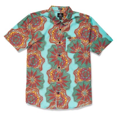 риза,с,къс,ръкав,дамски,ризи,мъжки,ризи,volcom,star,shields,fa,short,sleeve,shirt,multicolor,(castlerock)