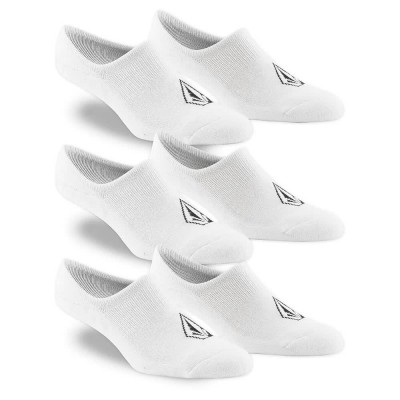 чорапи,мъжки,чорапи,дамски,чорапи,volcom,stones,no,show,socks,3,pairs,white,(white)