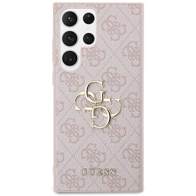 други,аксесоари,guess,big,metal,logo,s24,ultra,phone,case,4g,pink,(pink)