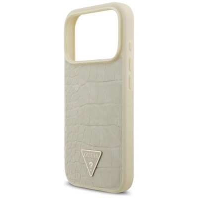 други,аксесоари,guess,croco,triangle,logo,magsafe,iphone,17,pro,phone,case,beige,(gold)