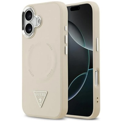 други,аксесоари,guess,triangle,logo,magsafe,iphone,17,phone,case,beige,(beige)