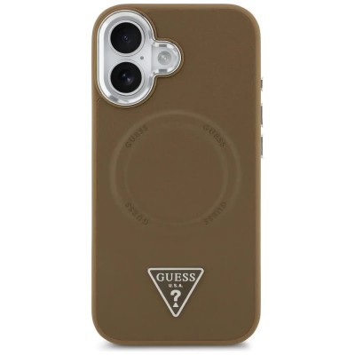 други,аксесоари,guess,triangle,logo,magsafe,iphone,17,phone,case,brown,(brown)