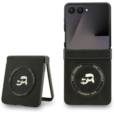 други,аксесоари,karl,lagerfeld,karl&choupette,pins,magsafe,samsung,galaxy,z,flip7,phone,case,black,(black)