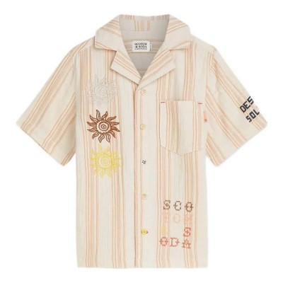 риза,с,къс,ръкав,дамски,ризи,мъжки,ризи,scotch,&,soda,181968,short,sleeve,shirt,beige,(eggnog,stripe)