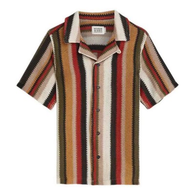 риза,с,къс,ръкав,дамски,ризи,мъжки,ризи,scotch,&,soda,181969,short,sleeve,shirt,multicolor,(multi,color,stripe)