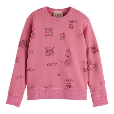 блуза,детски,блузи,scotch,&,soda,182026,sweatshirt,pink,(chateau,rose)