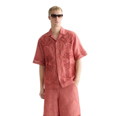 риза,с,къс,ръкав,дамски,ризи,мъжки,ризи,scotch,&,soda,182241,short,sleeve,shirt,pink,(bossa,nova)