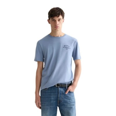 тениска,мъжки,тениски,дамски,тениски,scotch,&,soda,182287,short,sleeve,t,shirt,blue,(infinity)