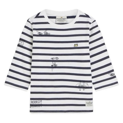 тениска,мъжки,тениски,дамски,тениски,scotch,&,soda,182816,3,4,sleeve,t,shirt,white,(blue,white,stripe)