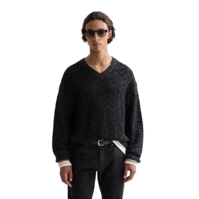 блуза,мъжки,пуловери,scotch,&,soda,182874,v,neck,sweater,black,(meteorite)