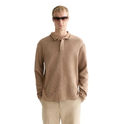 дамски,блузи,с,яка,мъжки,блузи,с,яка,scotch,&,soda,182894,long,sleeve,polo,brown,(amphora)