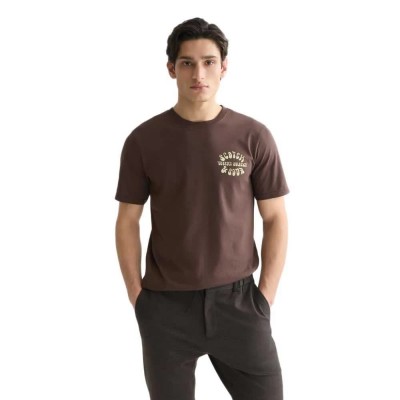 тениска,мъжки,тениски,дамски,тениски,scotch,&,soda,183121,short,sleeve,t,shirt,brown,(hot,fudge)