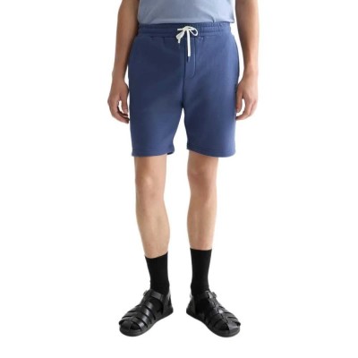 къси,панталони,мъжки,панталони,дамски,панталони,scotch,&,soda,logo,badge,regular,fit,sweat,shorts,blue,(oceana)