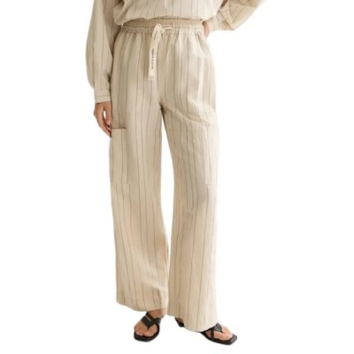 панталони,мъжки,панталони,дамски,панталони,scotch,&,soda,noa,linen,wide,leg,high,waist,pants,beige,(fog)