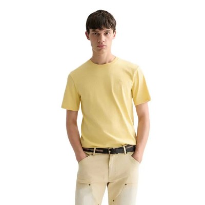 тениска,мъжки,тениски,дамски,тениски,scotch,&,soda,seasonal,core,184338,short,sleeve,t,shirt,yellow,(raffia)