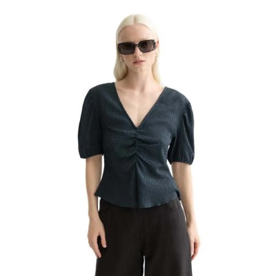 дамски,блузи,scotch,&,soda,u9a01100t,short,sleeve,blouse,black,(carbon)