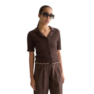 блуза,мъжки,пуловери,дамски,пуловери,scotch,&,soda,u9a01244t,short,sleeve,sweater,brown,(hot,fudge)