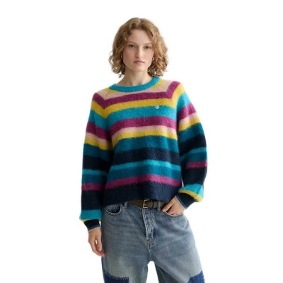 блуза,дамски,пуловери,дамски,плетени,дрехи,scotch,&,soda,u9b01078t,sweater,blue,(el,cosmico,stripe,deep,lagoon)