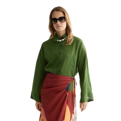 риза,с,дълъг,ръкав,дамски,ризи,мъжки,ризи,scotch,&,soda,u9b01337t,linen,long,sleeve,shirt,green,(garden,green)