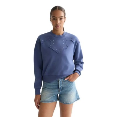 блуза,дамски,блузи,scotch,&,soda,u9e01317t,sweatshirt,blue,(oceana)