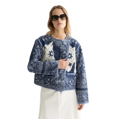 рокля,мъжки,якета,дамски,якета,и,палта,scotch,&,soda,u9g01230t,reversible,padded,jacket,blue,(horse,bandana,dress,blues)
