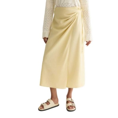 пола,дамски,поли,и,рокли,scotch,&,soda,ufs01387f,linen,midi,skirt,yellow,(parsnip)