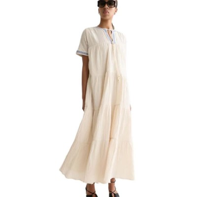 рокля,дамски,поли,и,рокли,scotch,&,soda,ufu01434t,short,sleeve,long,dress,beige,(fog)