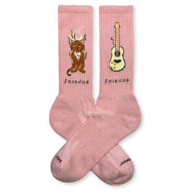 чорапи,мъжки,чорапи,jimmy,lion,athletic,friends,cat,long,socks,pink,(pink)