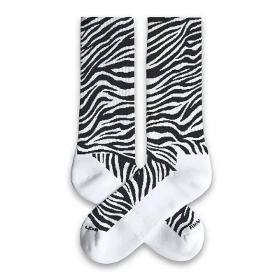 чорапи,мъжки,чорапи,jimmy,lion,athletic,zebra,print,long,socks,white,(white)