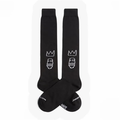 чорапи,мъжки,чорапи,jimmy,lion,kh,basquiat,sugar,ray,robinson,long,socks,black,(black)