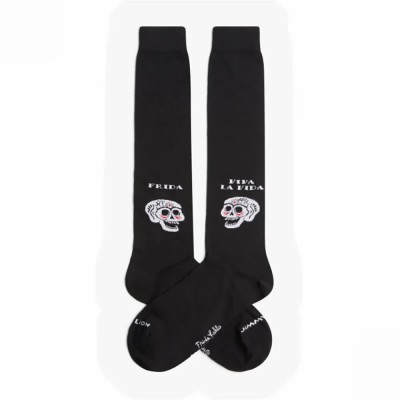 чорапи,мъжки,чорапи,jimmy,lion,kh,frida,viva,la,vida,long,socks,black,(black)
