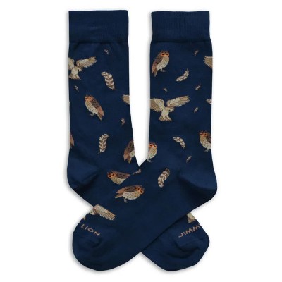 чорапи,мъжки,чорапи,jimmy,lion,night,owl,long,socks,blue,(dark,blue)
