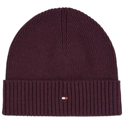 шапка,всички,шапки,tommy,hilfiger,flag,pima,beanie,purple,(deep,burgundy,melange)